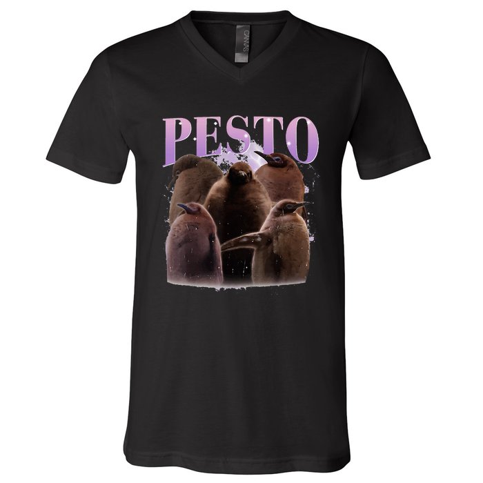 Pesto The Penguin Cute Pesto Penguin For Animals Lovers V-Neck T-Shirt