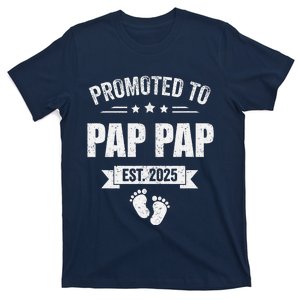 Promoted To Pap Pap Est 2025 Fathers Day First Time New T-Shirt