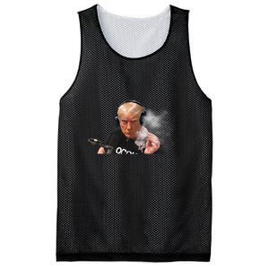 President Trump Podcast Funny Trump Smoking Like Elon Mesh Reversible Basketball Jersey Tank