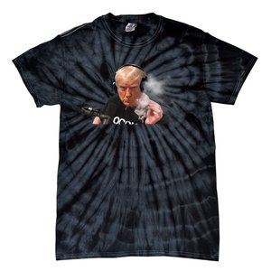 President Trump Podcast Funny Trump Smoking Like Elon Tie-Dye T-Shirt