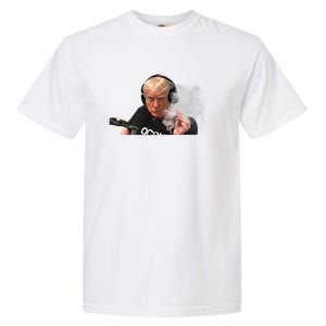 President Trump Podcast Funny Trump Smoking Like Elon Garment-Dyed Heavyweight T-Shirt