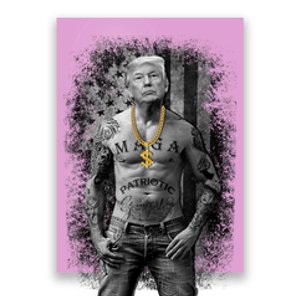 Pro Trump Patriotic Gangster AntiLiberal Republican Gift Black Cott Poster