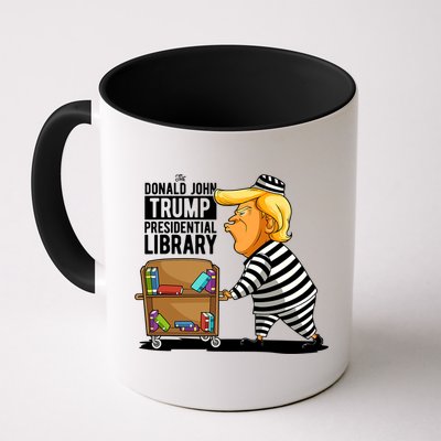 Prison Trump Presidential Library Funny Anti Trump Mug