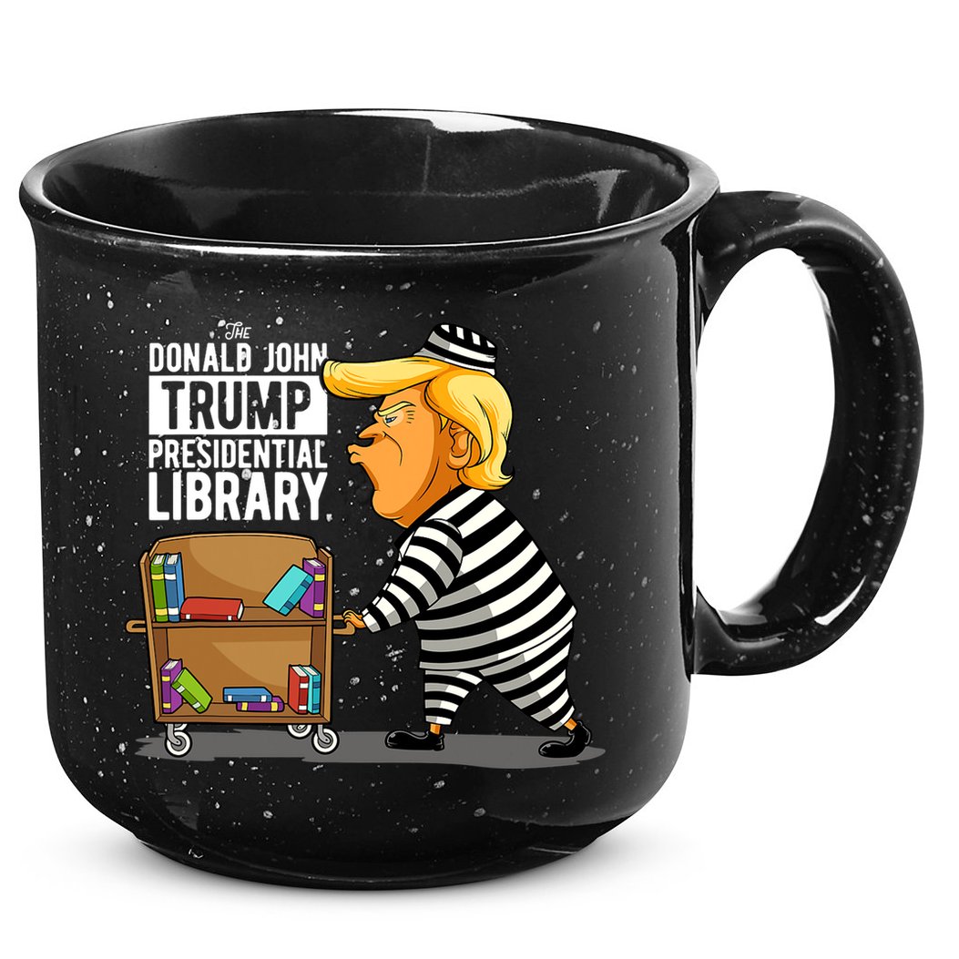 Prison Trump Presidential Library Funny Anti Trump 15oz Campfire Ceramic Mug
