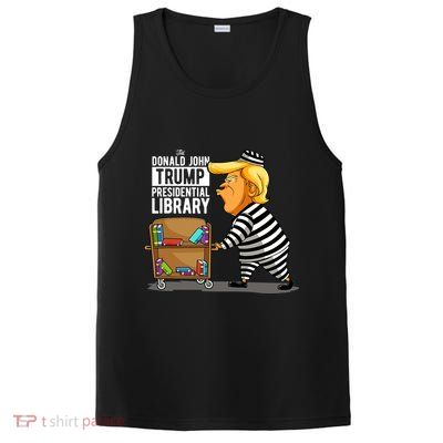 Prison Trump Presidential Library Funny Anti Trump PosiCharge Competitor Tank