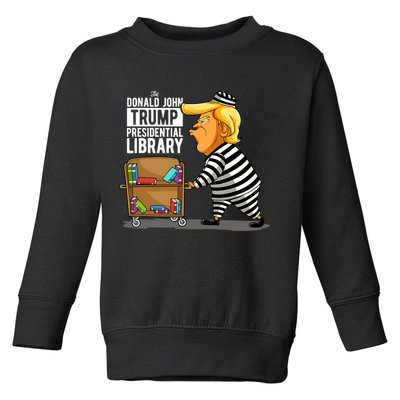Prison Trump Presidential Library Funny Anti Trump Toddler Sweatshirt