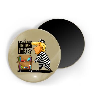 Prison Trump Presidential Library Funny Anti Trump Magnet