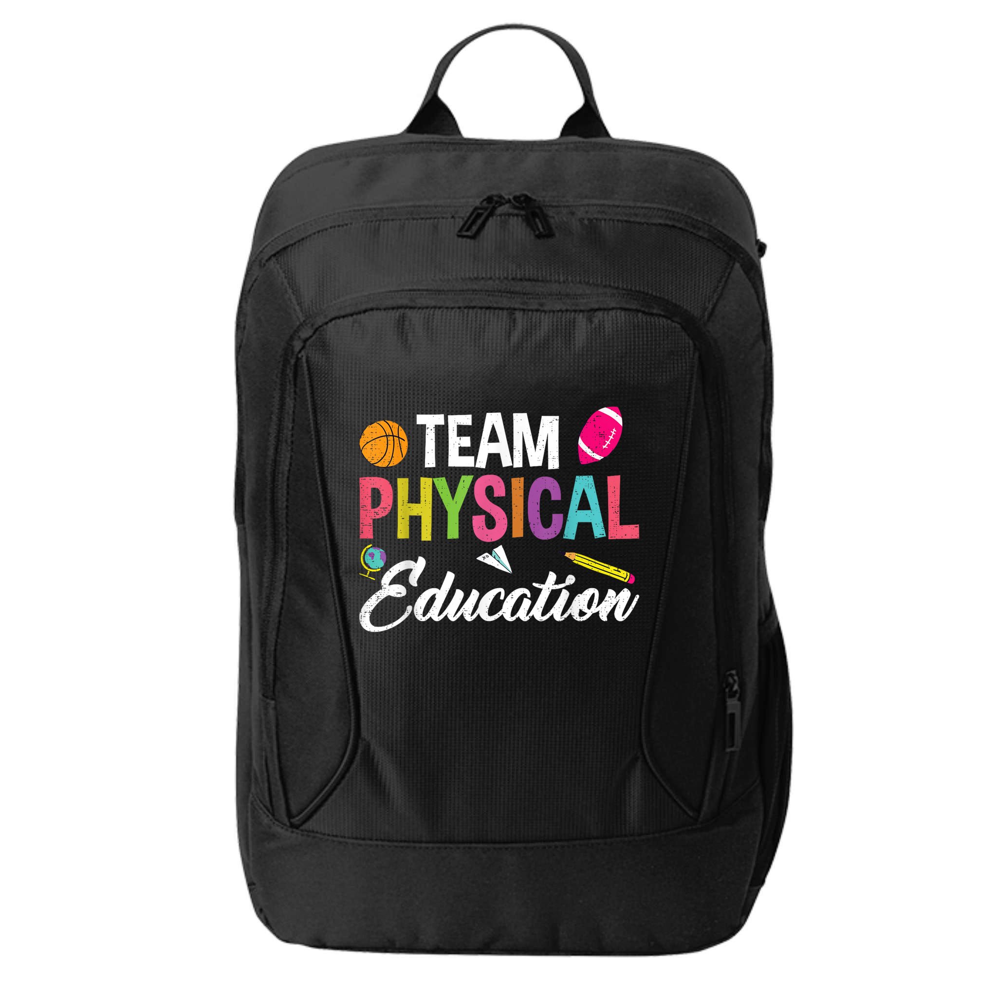 P.E. Team Physical Education School Fitness PE Teacher City Backpack