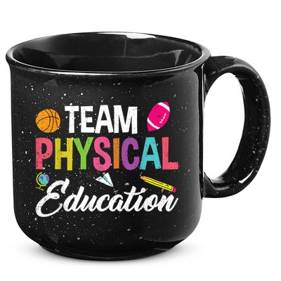 P.E. Team Physical Education School Fitness PE Teacher 15oz Campfire Ceramic Mug