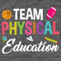 P.E. Team Physical Education School Fitness PE Teacher 7 Panel Mesh Trucker Snapback Hat