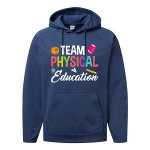 P.E. Team Physical Education School Fitness PE Teacher Performance Fleece Hoodie