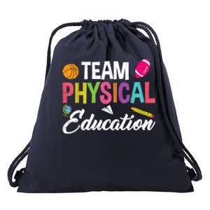 P.E. Team Physical Education School Fitness PE Teacher Drawstring Bag