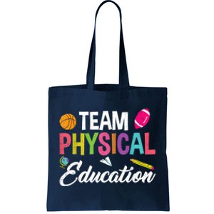 P.E. Team Physical Education School Fitness PE Teacher Tote Bag