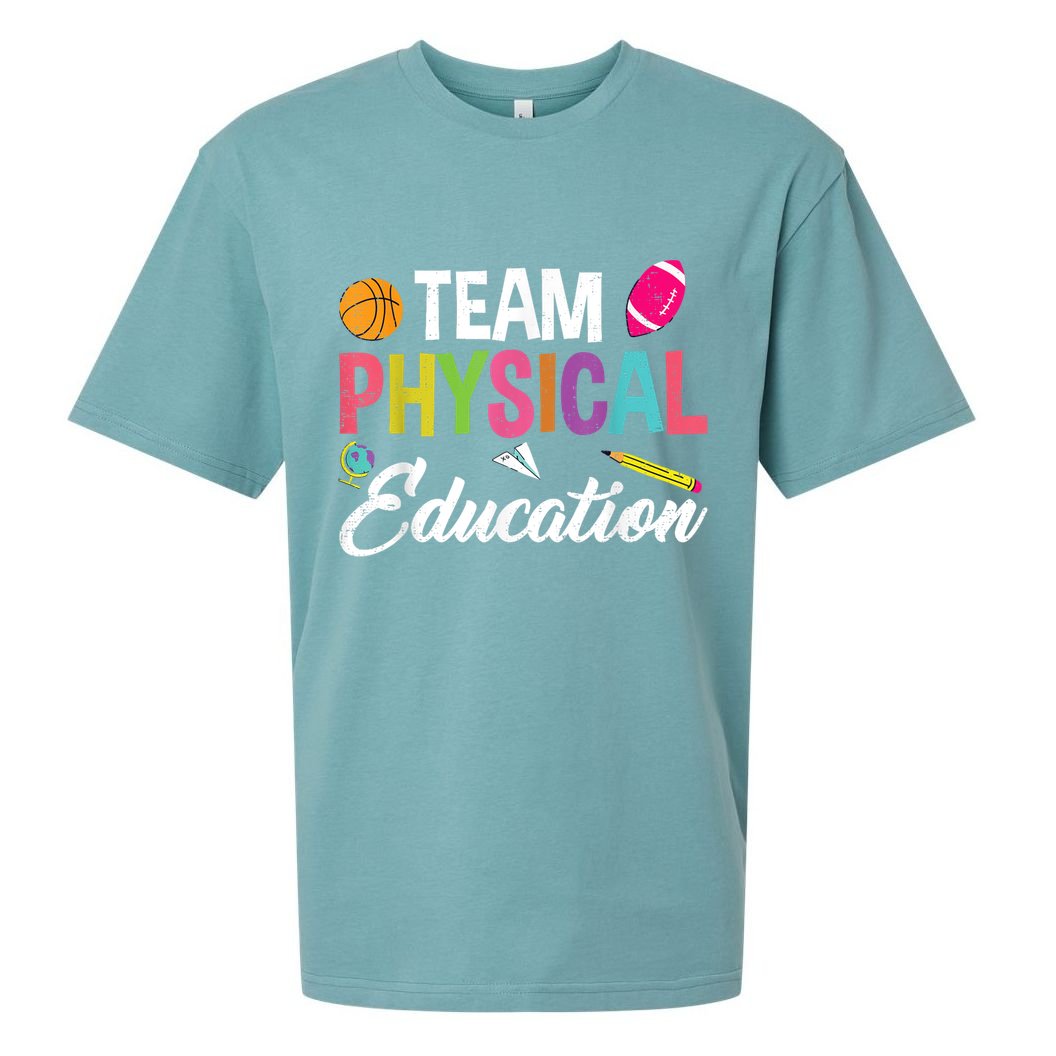 P.E. Team Physical Education School Fitness PE Teacher Sueded Cloud Jersey T-Shirt