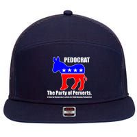 Pedocrat The Party Of Perverts 7 Panel Mesh Trucker Snapback Hat