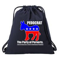 Pedocrat The Party Of Perverts Drawstring Bag