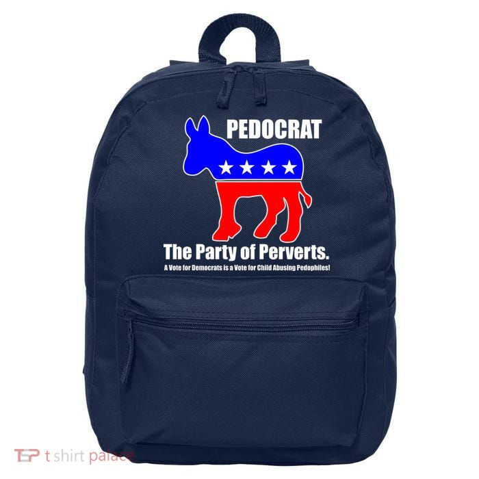 Pedocrat The Party Of Perverts 16 in Basic Backpack
