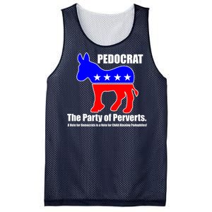 Pedocrat The Party Of Perverts Mesh Reversible Basketball Jersey Tank