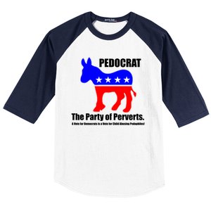 Pedocrat The Party Of Perverts Baseball Sleeve Shirt