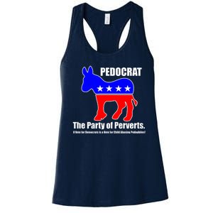 Pedocrat The Party Of Perverts Women's Racerback Tank