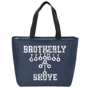 Philadelphia Tush Push Philly_ Brotherly Shove Zip Tote Bag