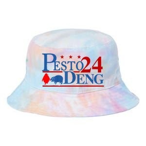 Pesto The Penguin And Moo Deng Hippo 2024 Tie Dye Newport Bucket Hat