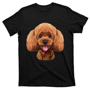 Playful Toy Poodle Face Funny Dog T-Shirt