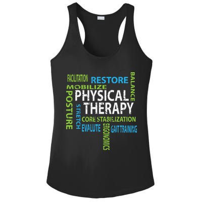 Physical Therapist PT Gift Motivational Physical Therapy Ladies PosiCharge Competitor Racerback Tank