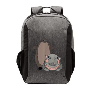Pesto The Penguin And Moo Deng The Baby Hippo Funny Vector Backpack