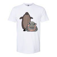 Pesto The Penguin And Moo Deng The Baby Hippo Funny Softstyle CVC T-Shirt