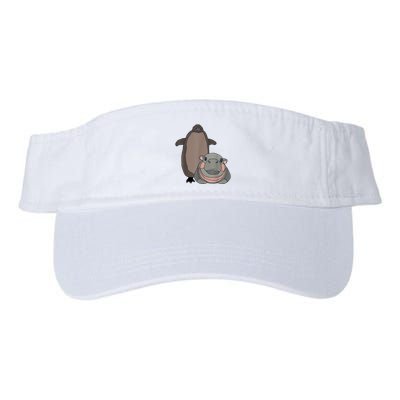 Pesto The Penguin And Moo Deng The Baby Hippo Funny Visor