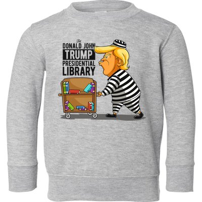 Prison Trump Presidential Library Funny Anti Trump Toddler Sweatshirt