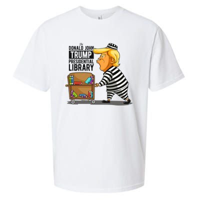 Prison Trump Presidential Library Funny Anti Trump Sueded Cloud Jersey T-Shirt