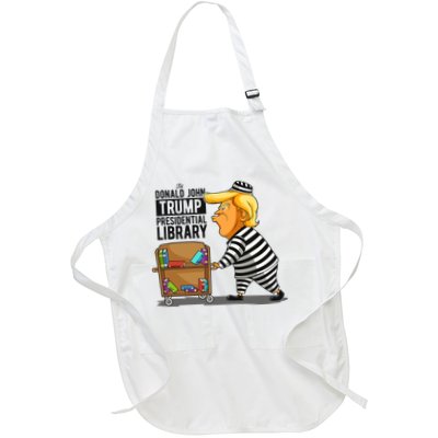 Prison Trump Presidential Library Funny Anti Trump Apron