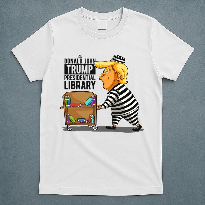 Prison Trump Presidential Library Funny Anti Trump T-Shirt