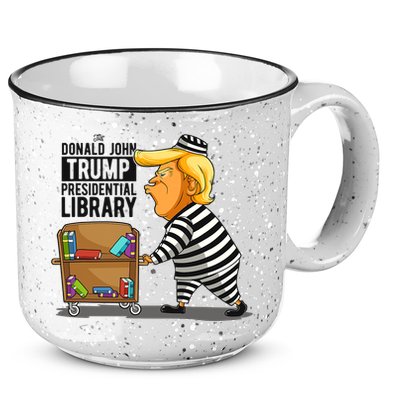 Prison Trump Presidential Library Funny Anti Trump 15oz Campfire Ceramic Mug