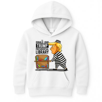 Prison Trump Presidential Library Funny Anti Trump Kids Hoodie