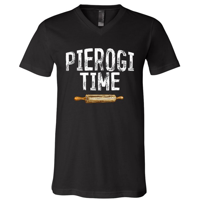 Pierogi Time Polish Food Polish Kitchen Poland Polska V-Neck T-Shirt