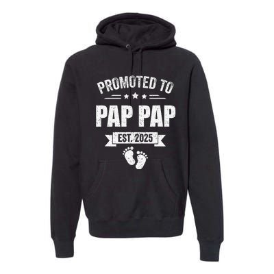 Promoted To Pap Pap Est 2025 Fathers Day First Time New Premium Hoodie