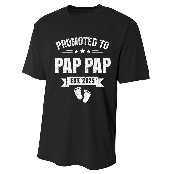 Promoted To Pap Pap Est 2025 Fathers Day First Time New Performance Sprint T-Shirt