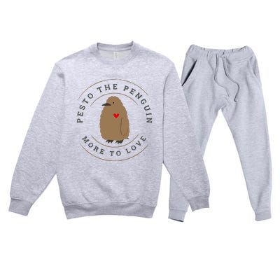 Pesto The Penguin More To Love Cute Penguin Premium Crewneck Sweatsuit Set