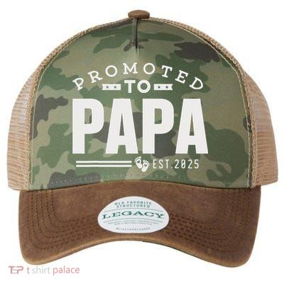 Promoted To Papa 2025 New 1st First Time Papa Dad Father Legacy Tie Dye Trucker Hat