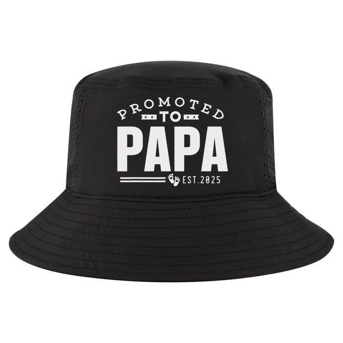 Promoted To Papa 2025 New 1st First Time Papa Dad Father Cool Comfort Performance Bucket Hat