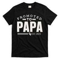 Promoted To Papa 2025 New 1st First Time Papa Dad Father T-Shirt