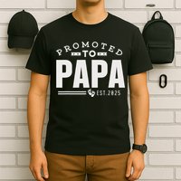 Promoted To Papa 2025 New 1st First Time Papa Dad Father T-Shirt