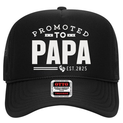 Promoted To Papa 2025 New 1st First Time Papa Dad Father Trucker Hat
