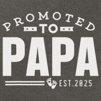 Promoted To Papa 2025 New 1st First Time Papa Dad Father Cotton Canvas Backpack