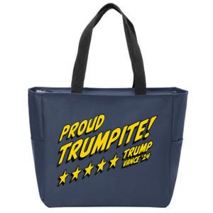 Proud Trumpite President Trump Vance 2024 Election Design Zip Tote Bag