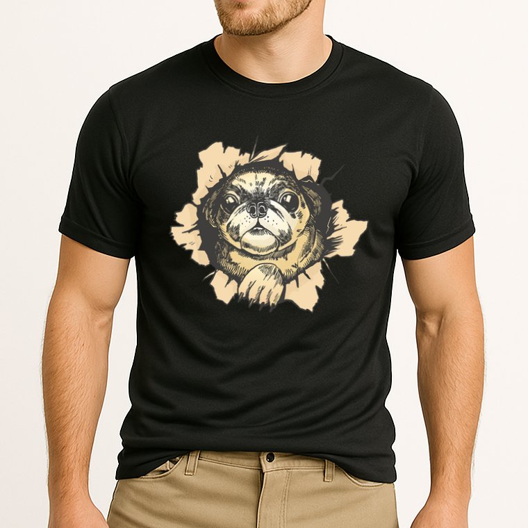 Pug Torn Performance Shirt