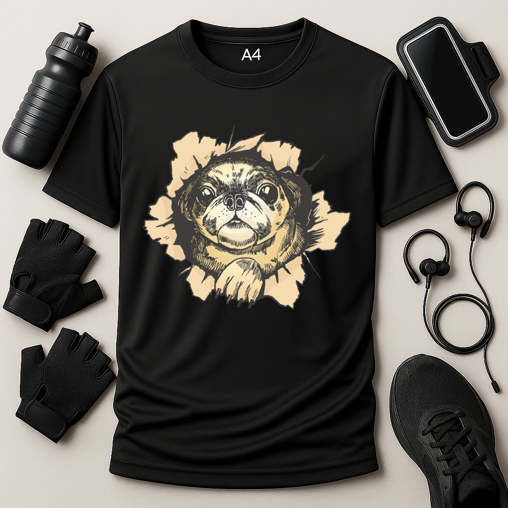 Pug Torn Performance Shirt